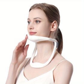 Neck Brace; Cervical Collar Neck Support Brace; Adjustable Anti-Bow Cervical Traction Device For Neck Posture Support Neck Pain Relief; Shoulder And N (Color: White)