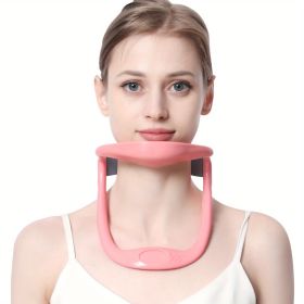 Neck Brace; Cervical Collar Neck Support Brace; Adjustable Anti-Bow Cervical Traction Device For Neck Posture Support Neck Pain Relief; Shoulder And N (Color: PINK)