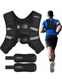 PACEARTH Reflective Weighted Vest for Strength Training and Running (size: 16lb)